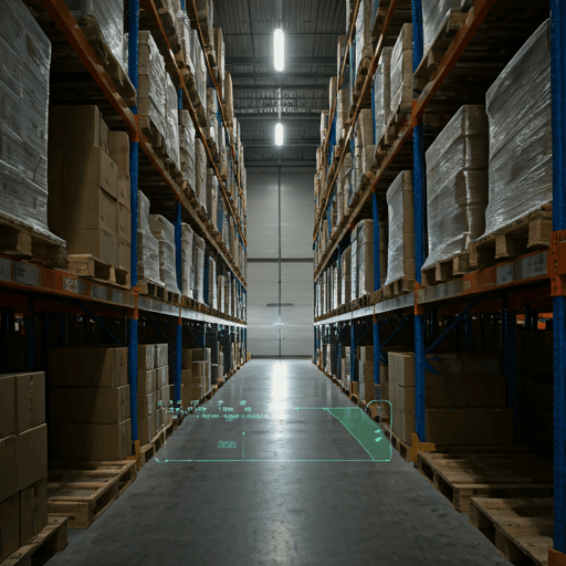 Live warehouse main aisle
