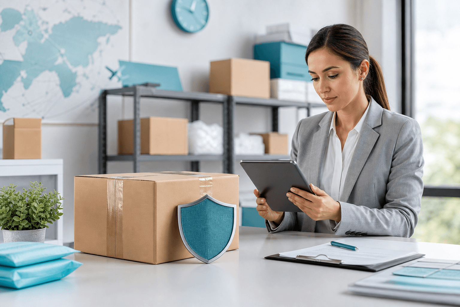 Order compensation review at a professional desk