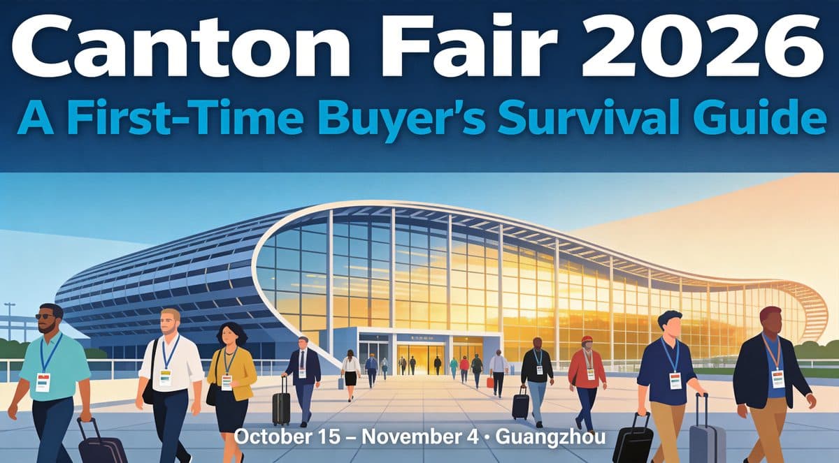 International buyers arriving at the Canton Fair exhibition complex in Guangzhou.